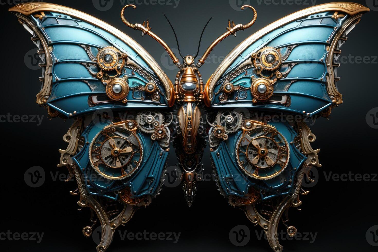 Beautiful metallic butterfly art, photo