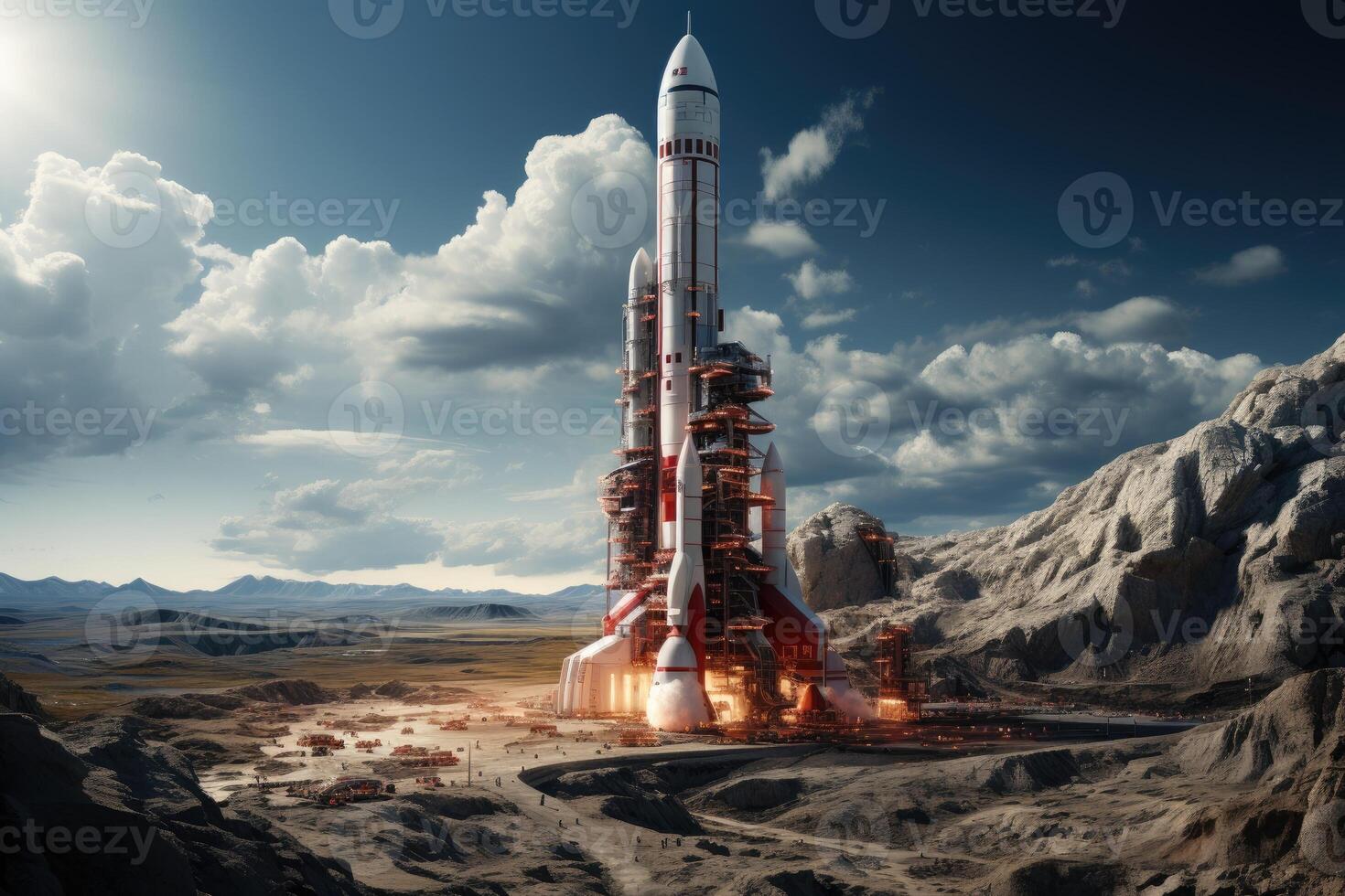 Spacecraft launch base. photo