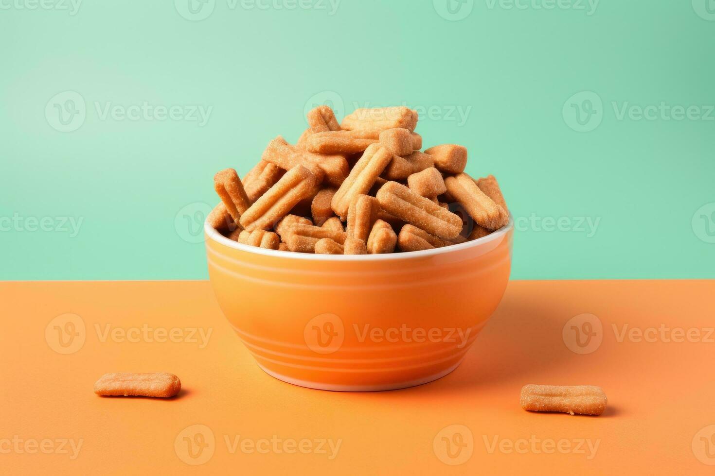 Dog treats in a bowl. Generative AI photo