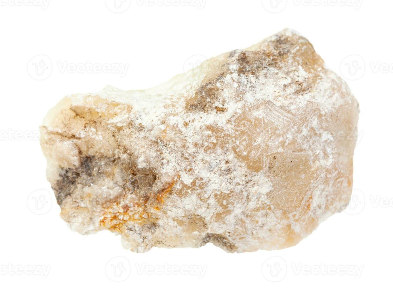 raw Talc Soapstone rock isolated on white photo