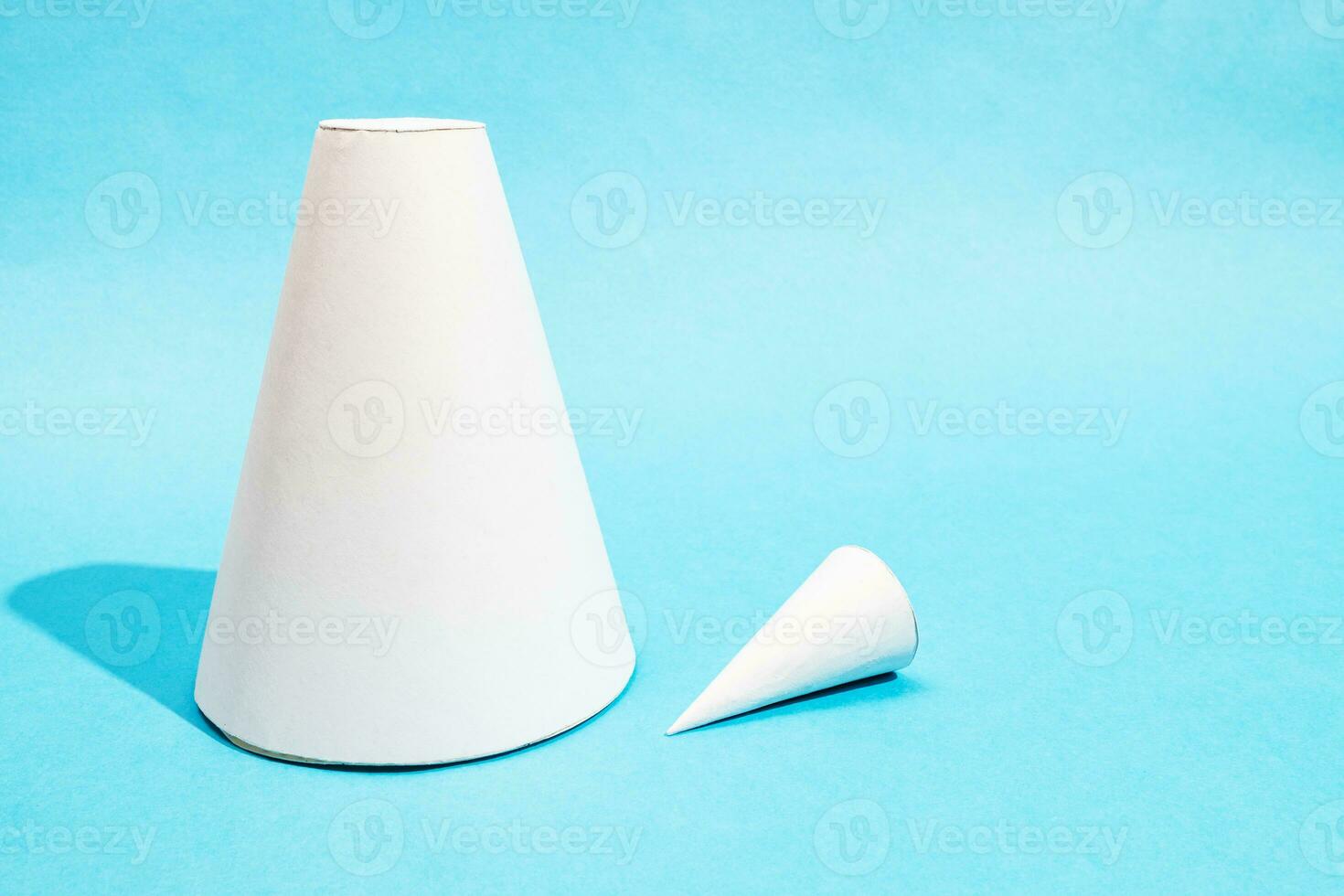 hand-crafted paper frustum cone and cone top photo
