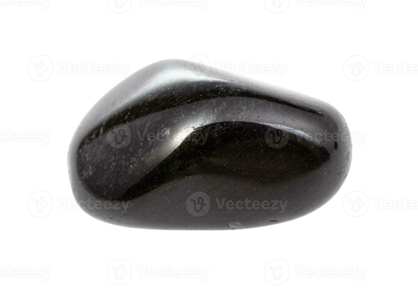 polished black Obsidian volcanic glass gem photo