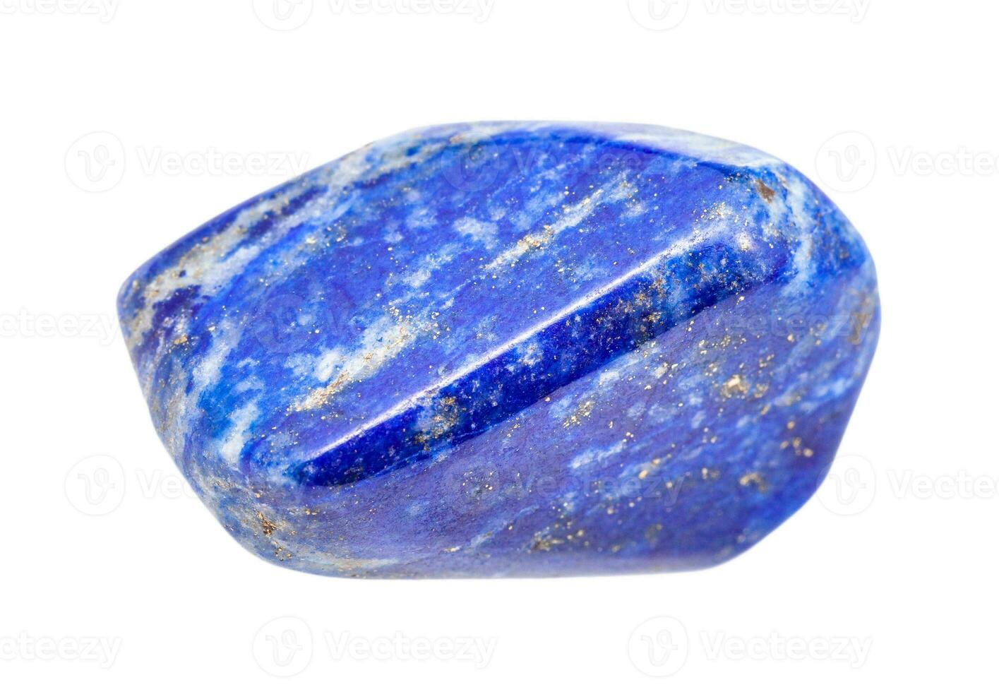 polished Lapis lazuli Lazurite gemstone isolated photo