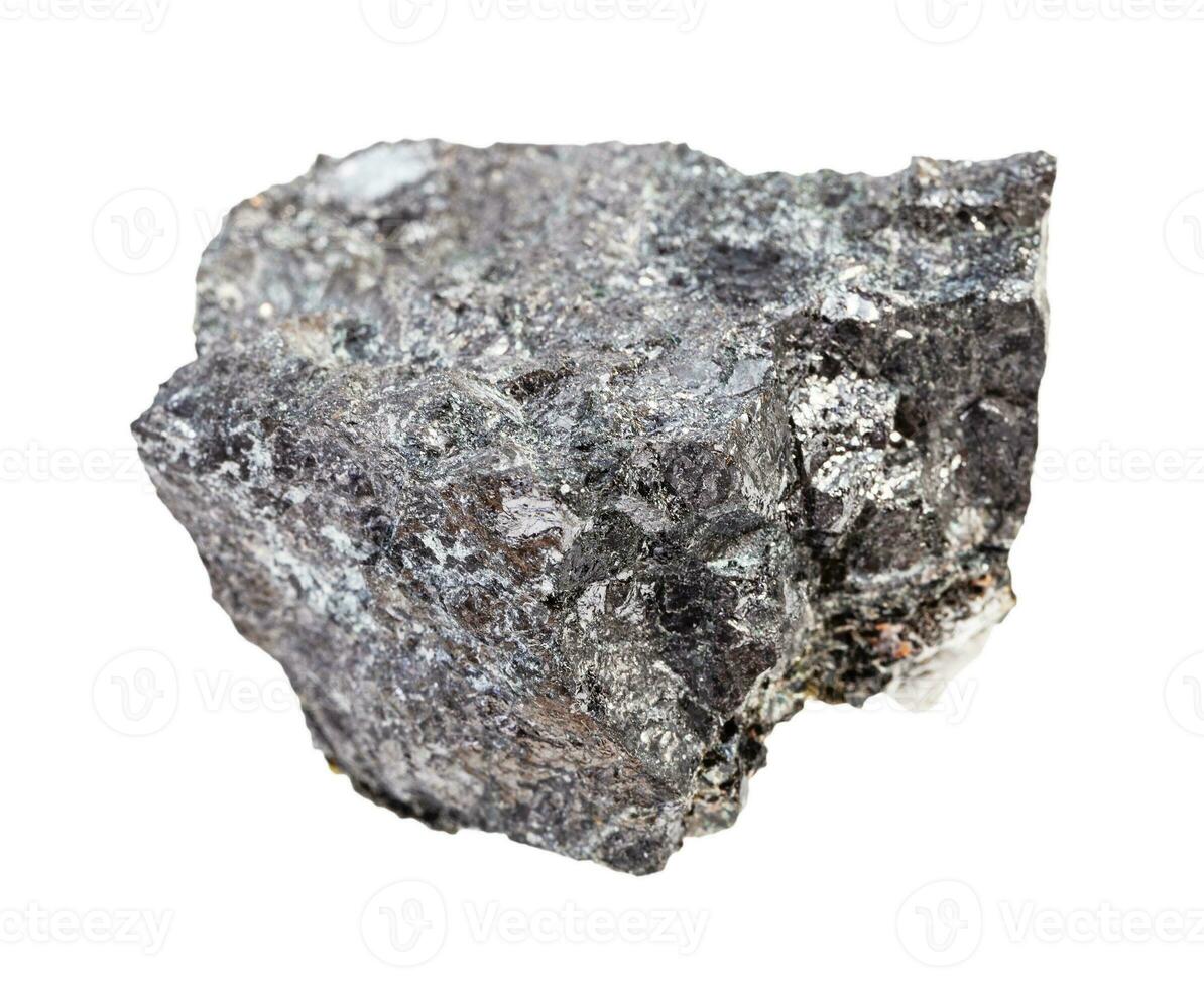 raw Magnetite ore isolated on white photo