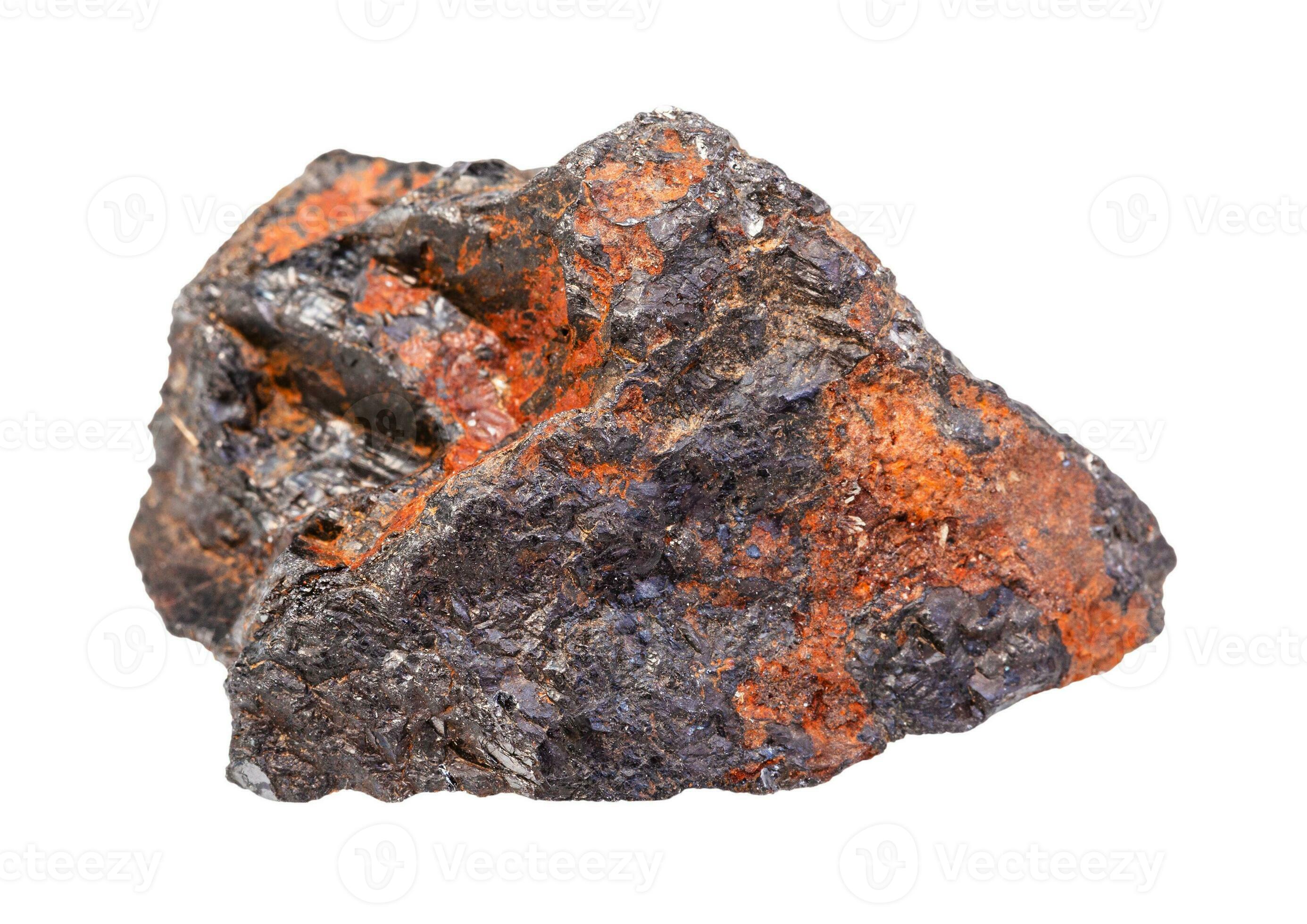 Wolframite tungsten ore rock isolated on white 26443260 Stock Photo at