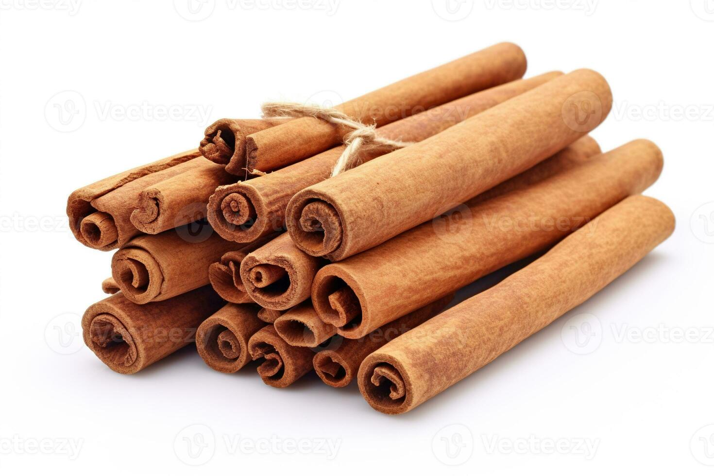 Cinnamon sticks, a fragrant and flavorful spice used in cooking, baking, and as a natural remedy, isolated on a white background photo