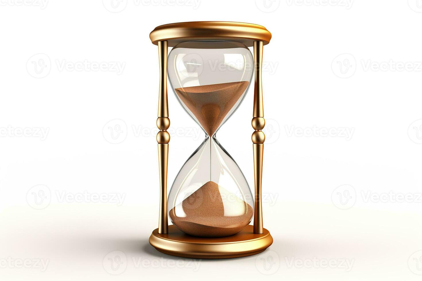 Hourglass, timeless symbol of time passing, ancient device for measuring duration, metaphorical concepts photo