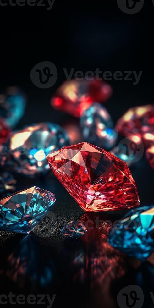 Many perfect Rubi bright crystal luminous golden photo