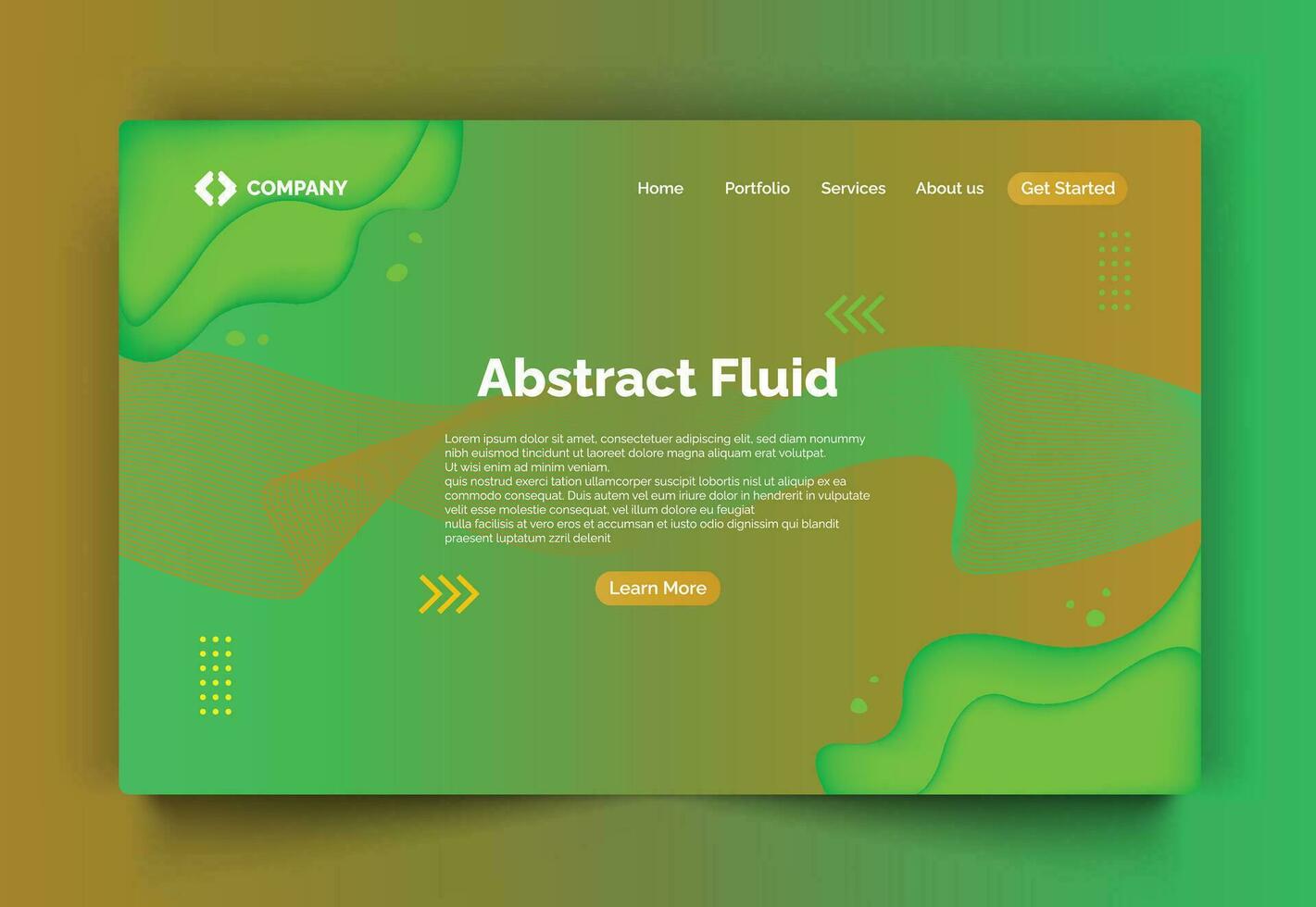 Modern abstract fluid design template, concepts for website development, vector illustration