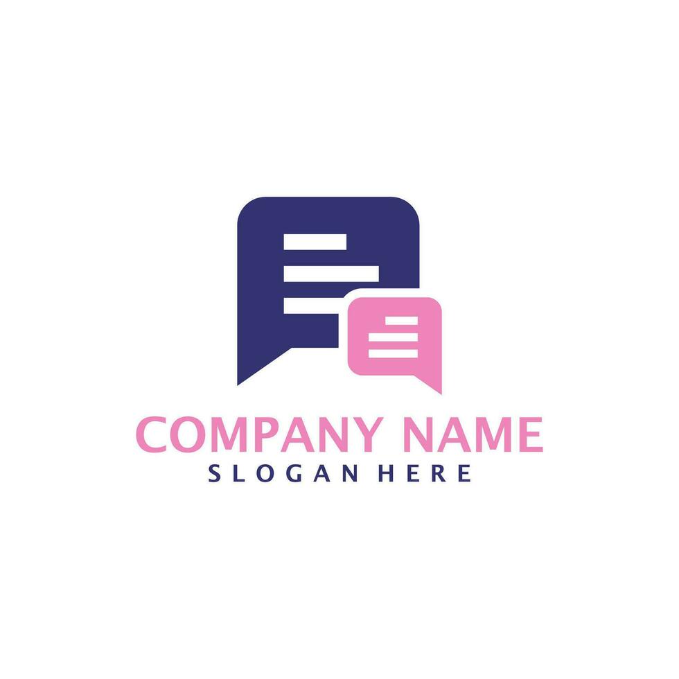 Chat logo design vector. Concult logo design template concept vector