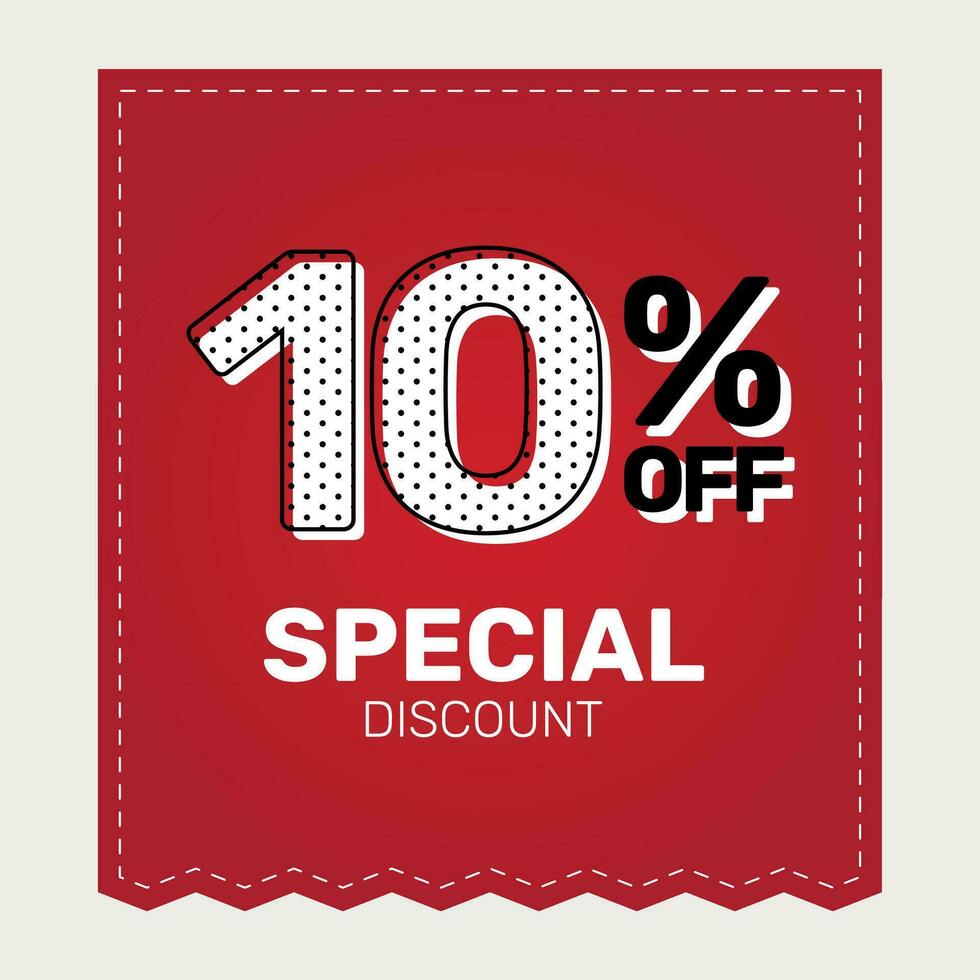 Extra discount sticker label set. Discount label with 10 off. Price reduction with different discount amount. Sale label vector illustration