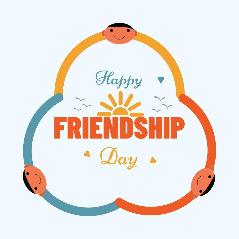 Happy friendship day vector