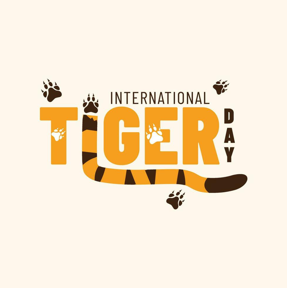 gratis vector plano global Tigre día ilustración