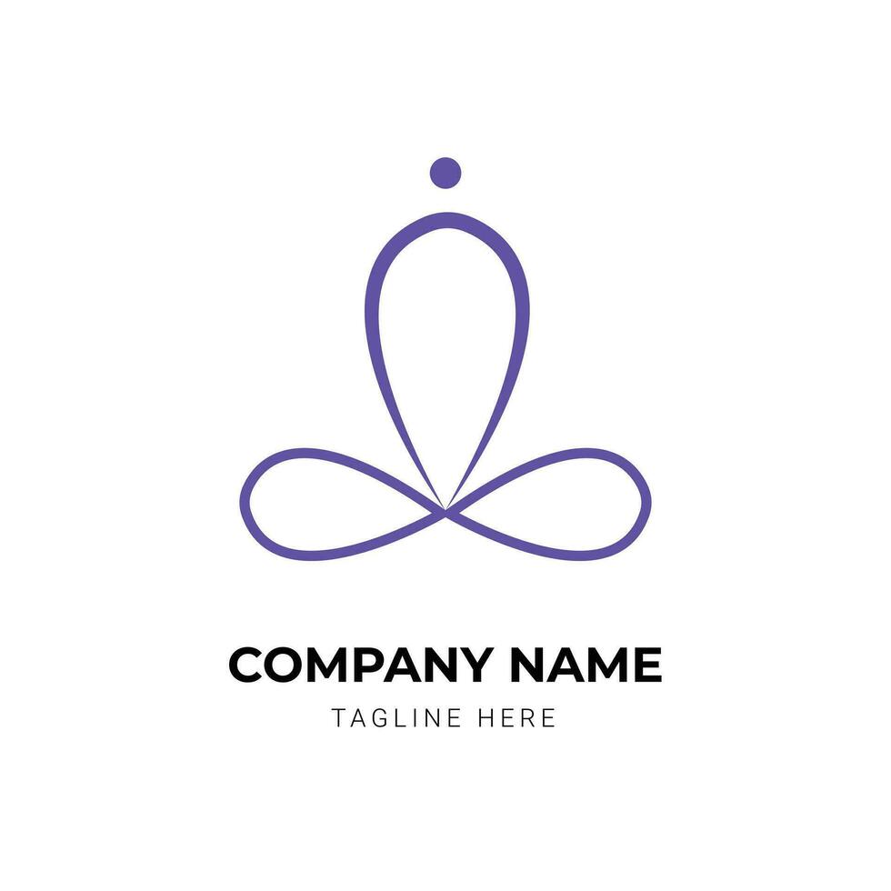 modern yoga logo design template vector