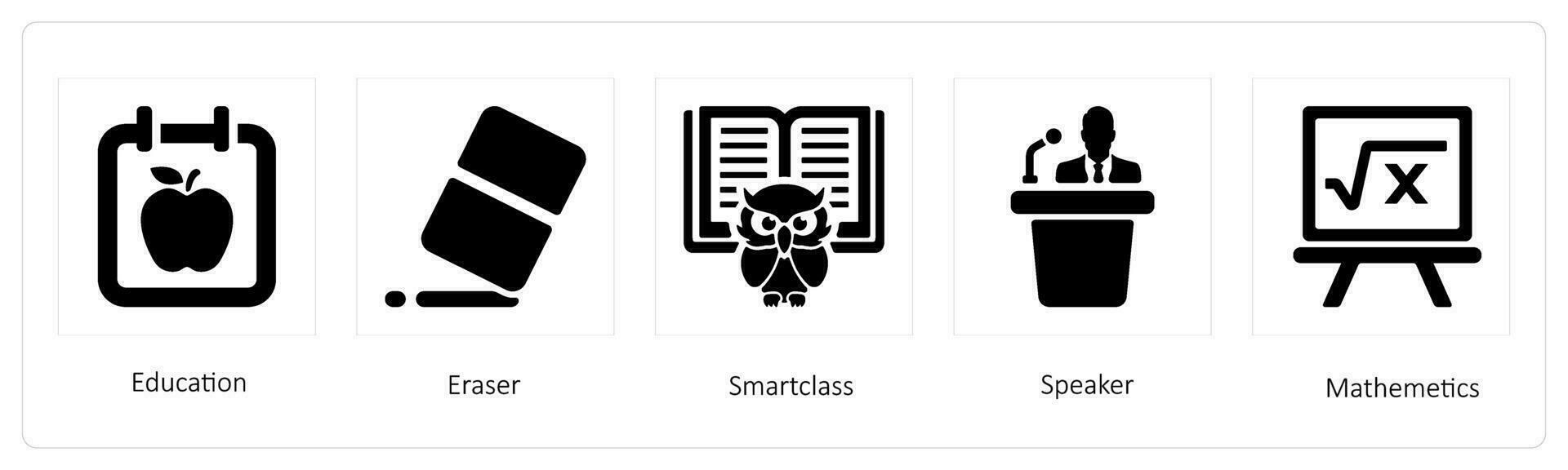 education, eraser and smart class vector