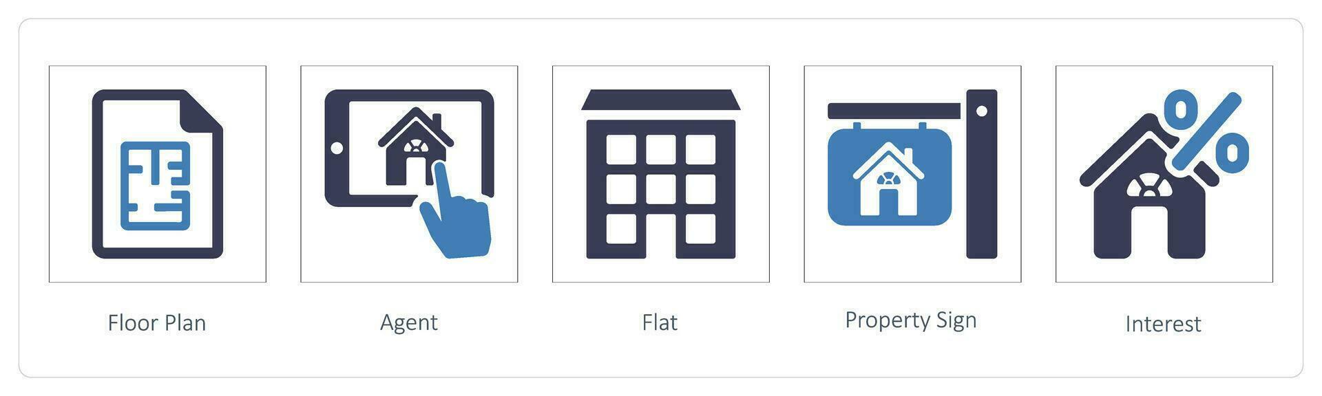 Floor Plan, Agent, Flat vector