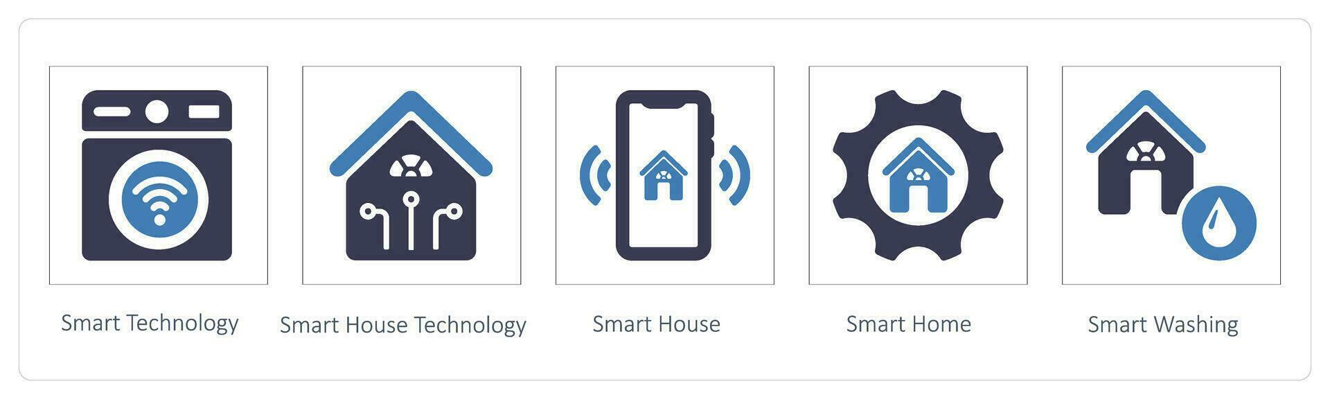 smart technology and smart house technology vector