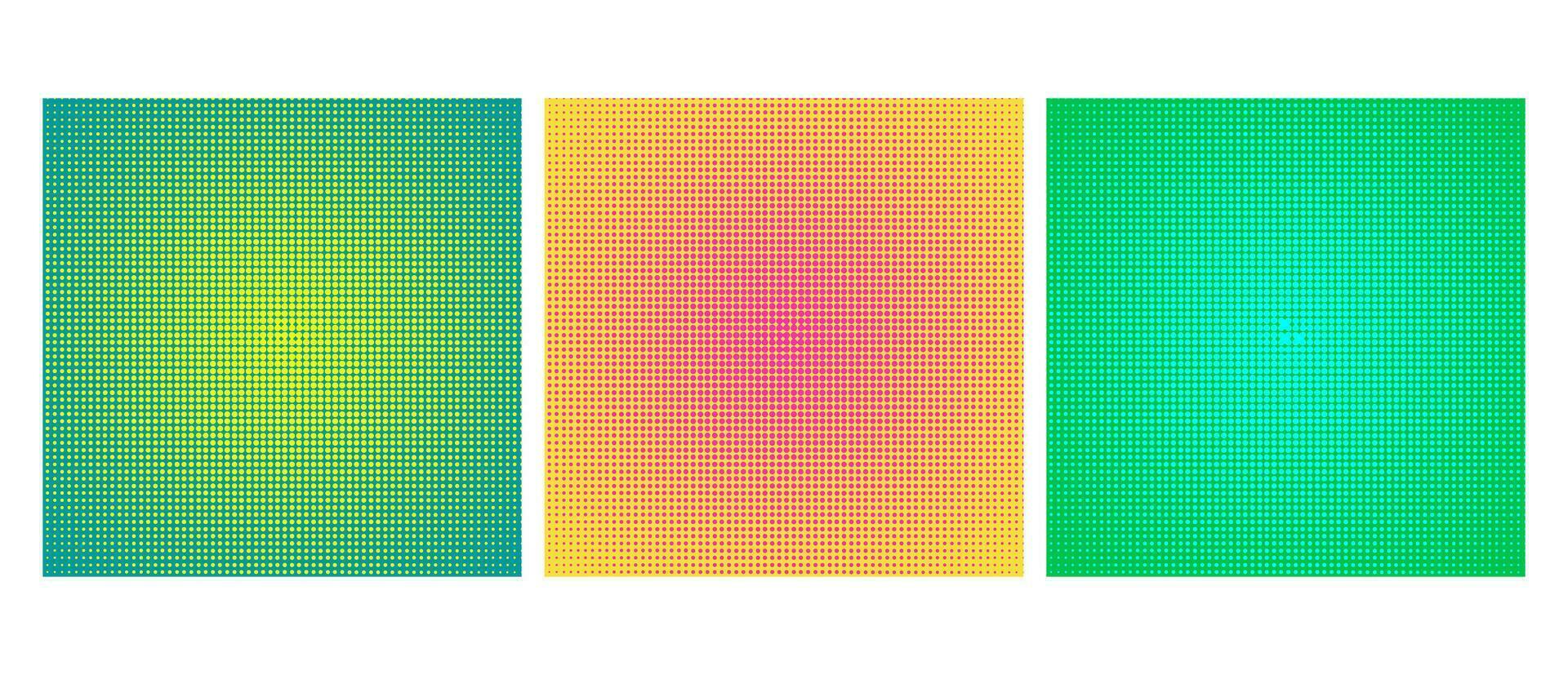 halftone gradient background. Dotted spots of concentric texture. multicolored trendy wallpaper with a touch of a circle. Rough grunge vector. vector