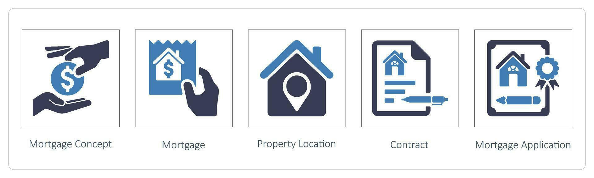 Mortgage Concept, Mortgage, Property Location vector