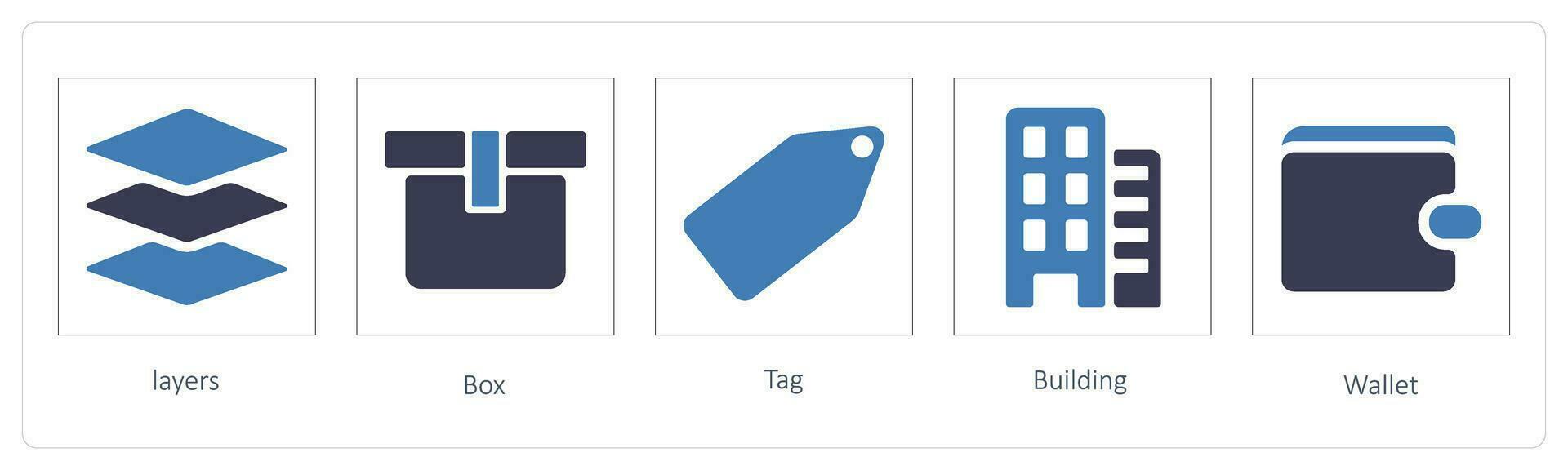 layes, box and tag vector