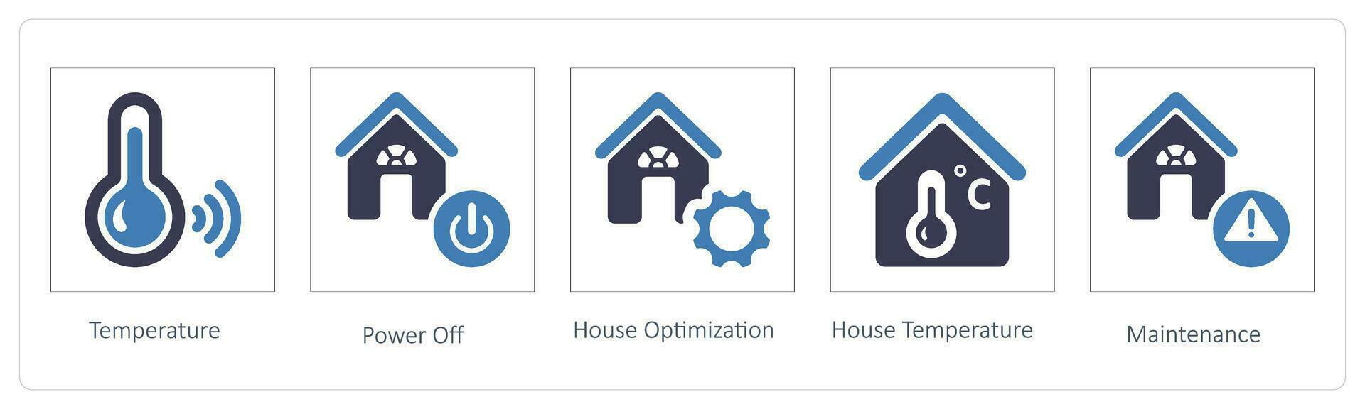 temperature, power off and House Optimization vector