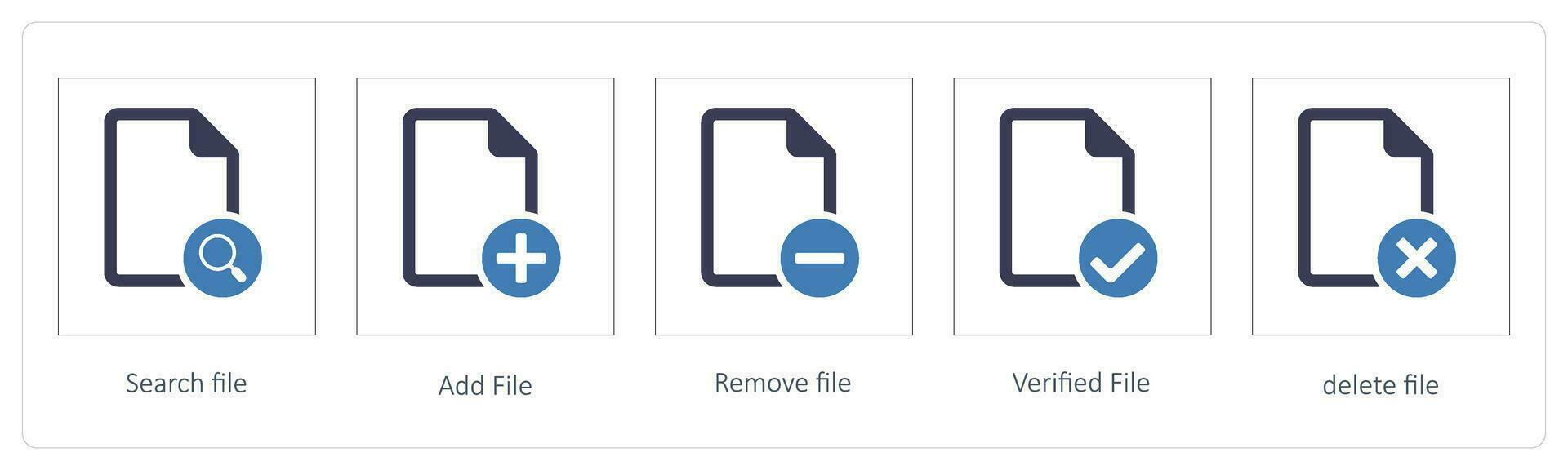 buscar archivo, añadir archivo, eliminar archivo vector