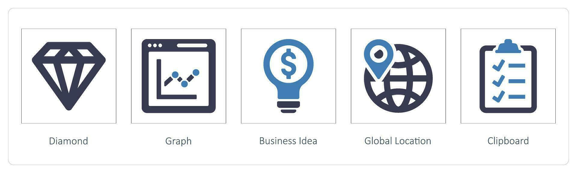 Diamond, Graph, Business Idea vector