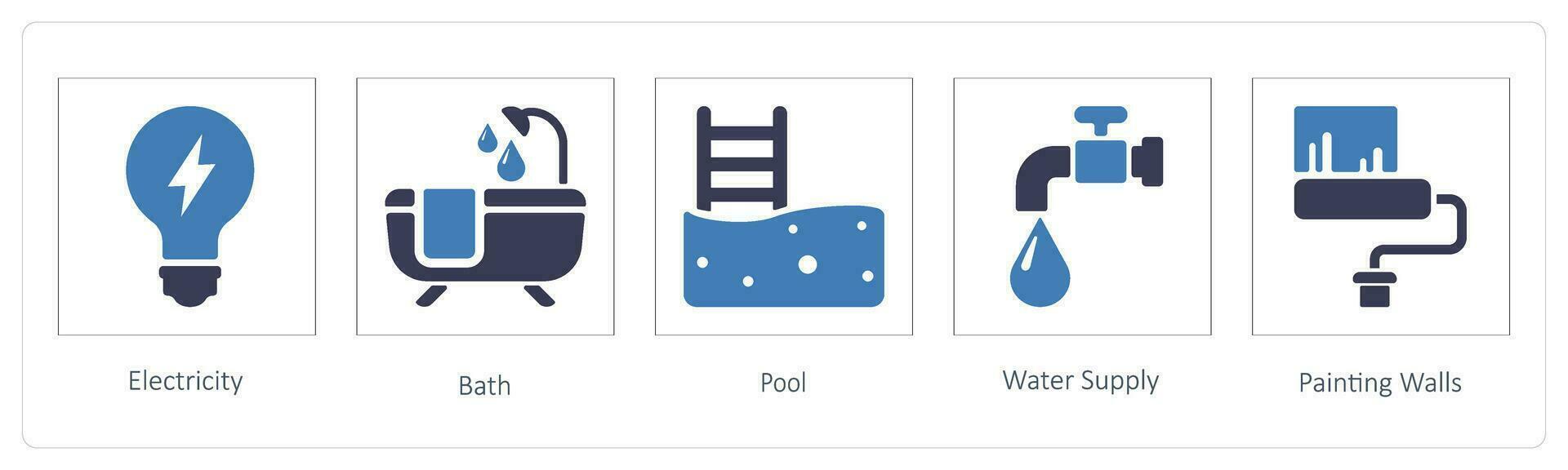 Electricity, Bath, Pool vector