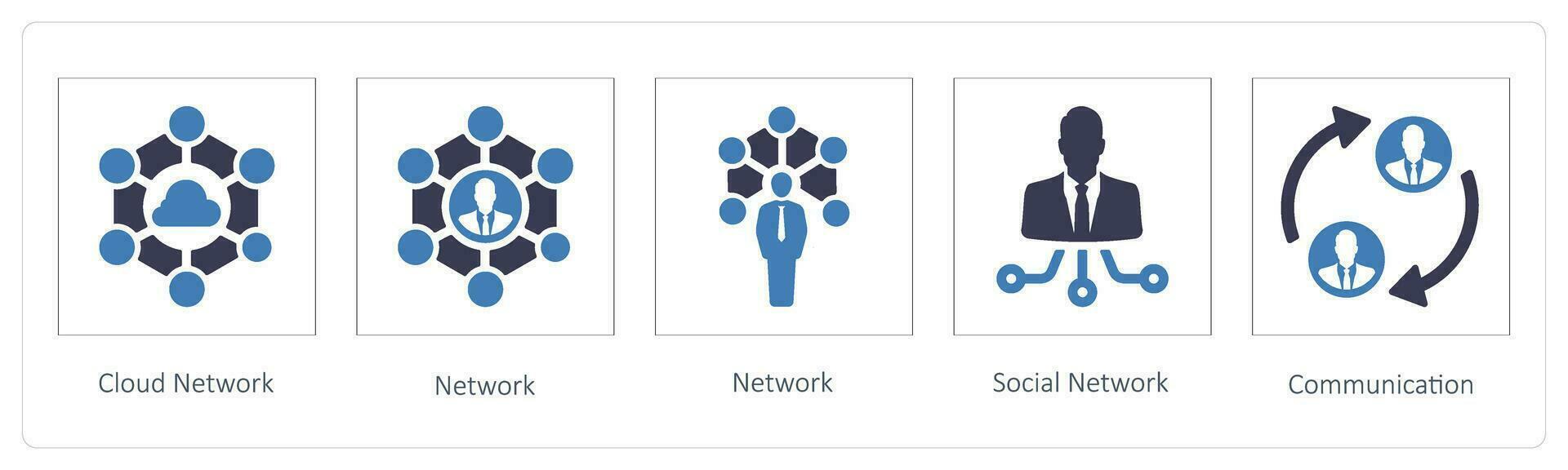Cloud Network, Network, Social Network vector