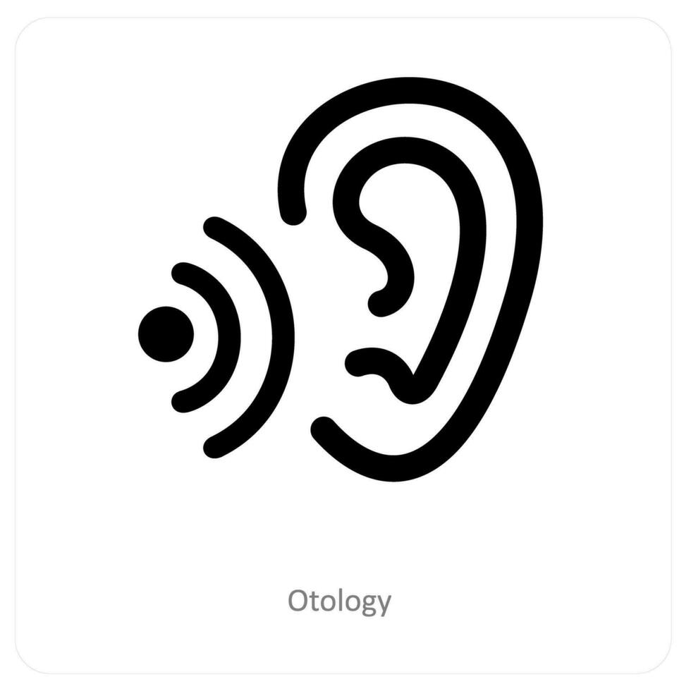 Otology and listen icon concept vector