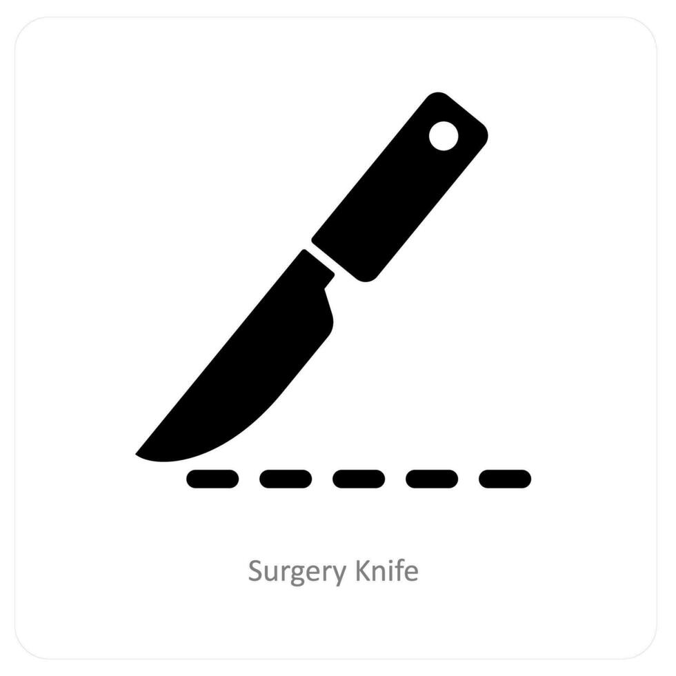 surgery knife and scapel icon concept vector