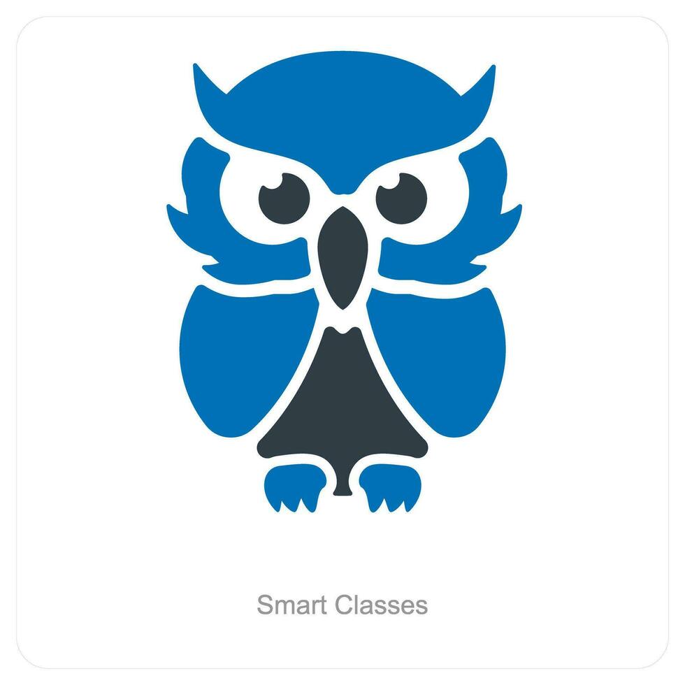 Smart Class and online class icon concept vector