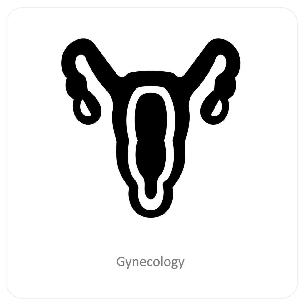 gynecology and utreus icon concept vector