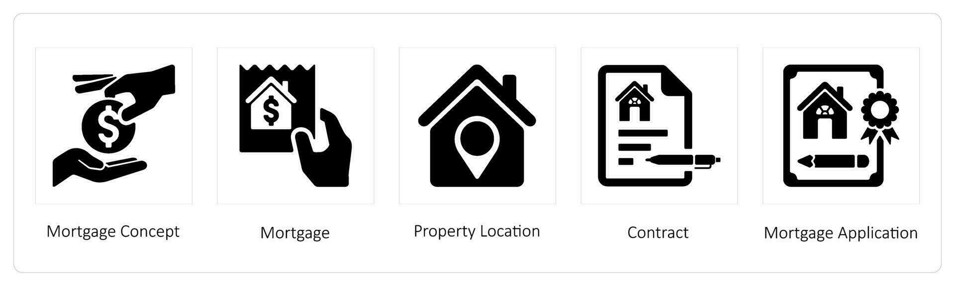 Mortgage Concept, Mortgage, Property Location vector