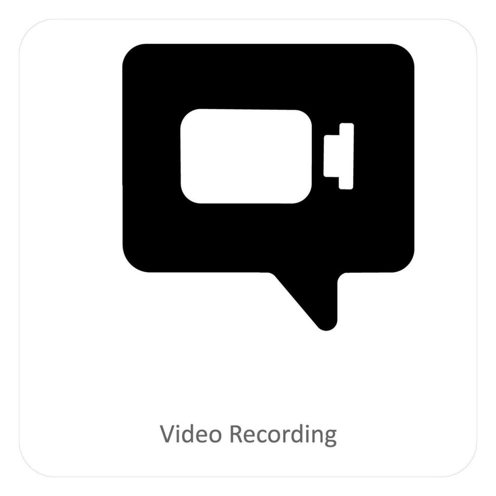 vídeo grabación y camcoder icono concepto vector