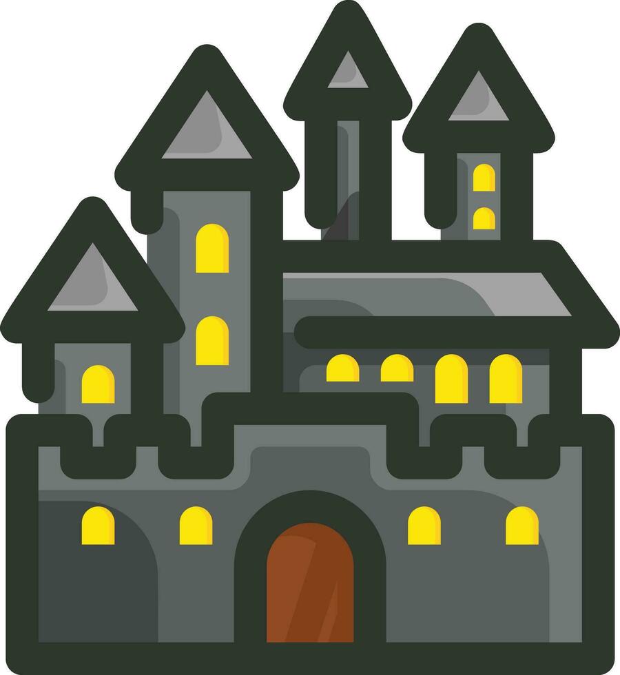 castle ghost house horror vector