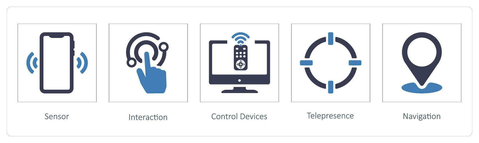 censor, interaction and Control Devices vector