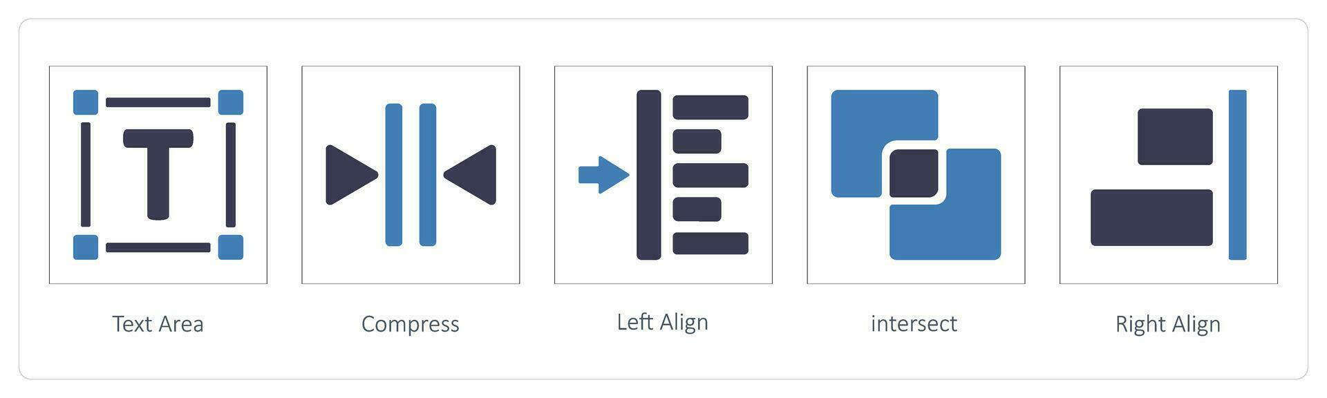 Text Area, Compress, Left Align vector