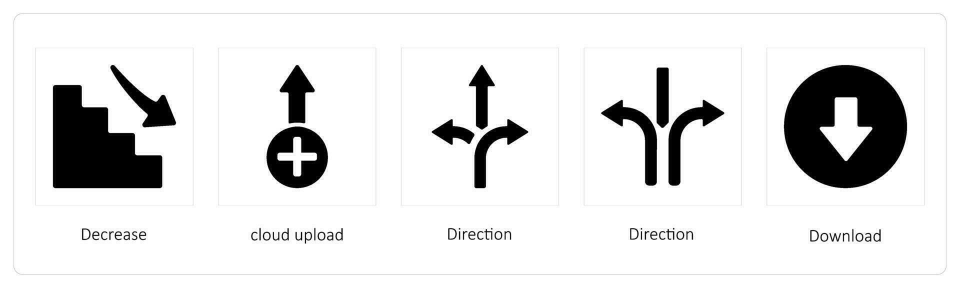 Decrease, cloud upload vector