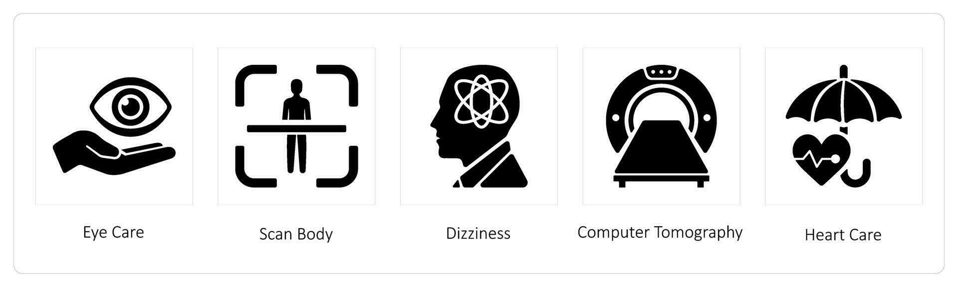 Eye Care, Scan Body, Dizziness vector