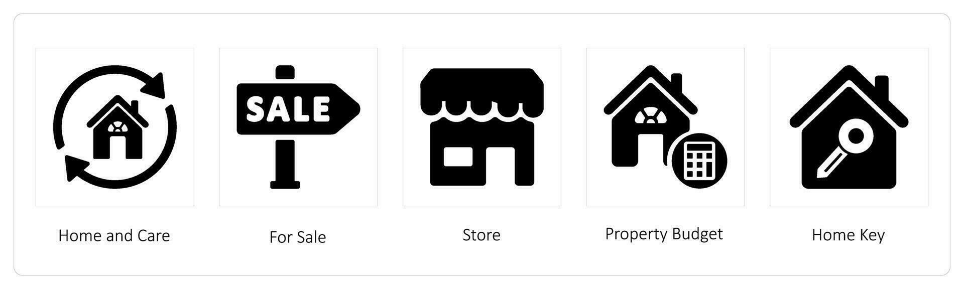 Home and Care, For Sale vector