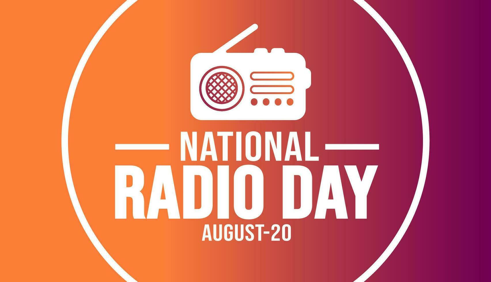 National Radio Day background template. Holiday concept. background, banner, placard, card, and poster design template with text inscription and standard color. vector illustration.