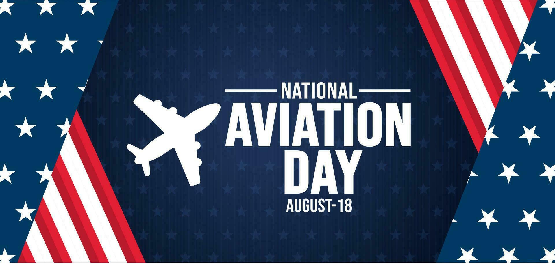 Aviation Day background template. Holiday concept. background, banner, placard, card, and poster design template with text inscription and standard color. vector illustration.