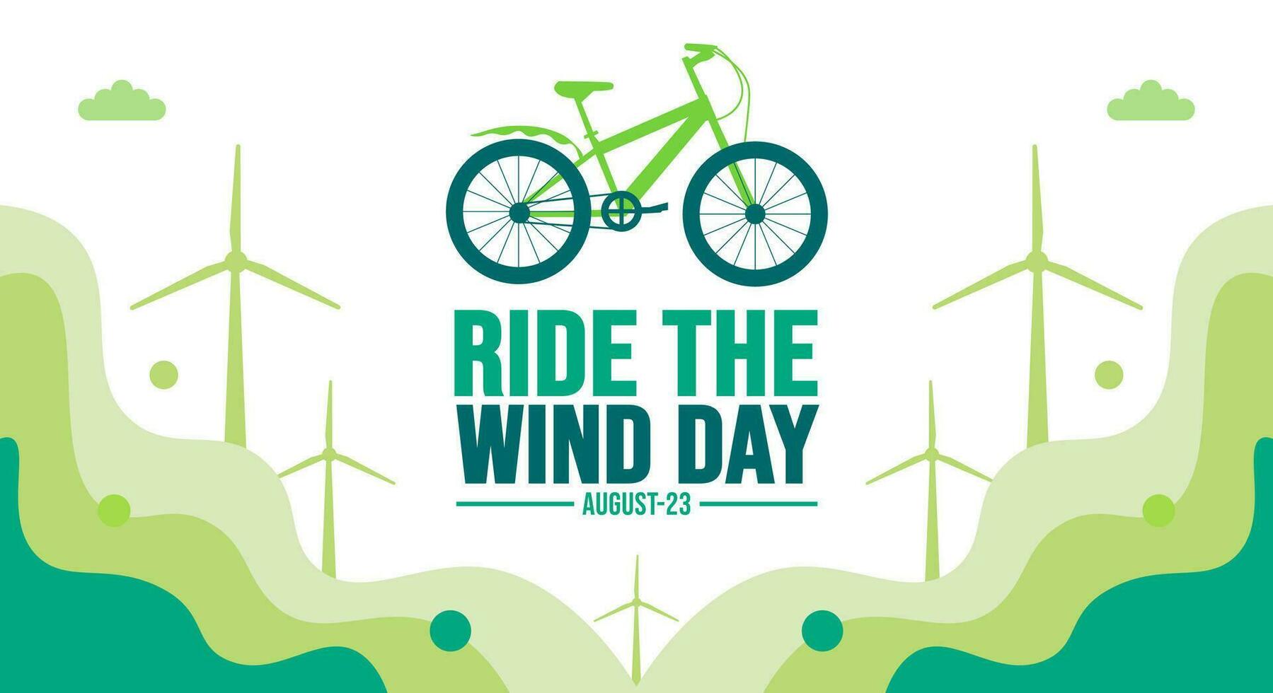 ride the wind day background design template vector