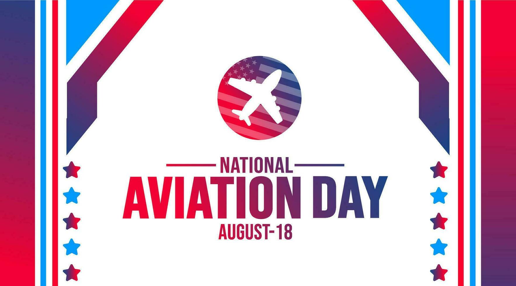 Aviation Day background template. Holiday concept. background, banner, placard, card, and poster design template with text inscription and standard color. vector illustration.