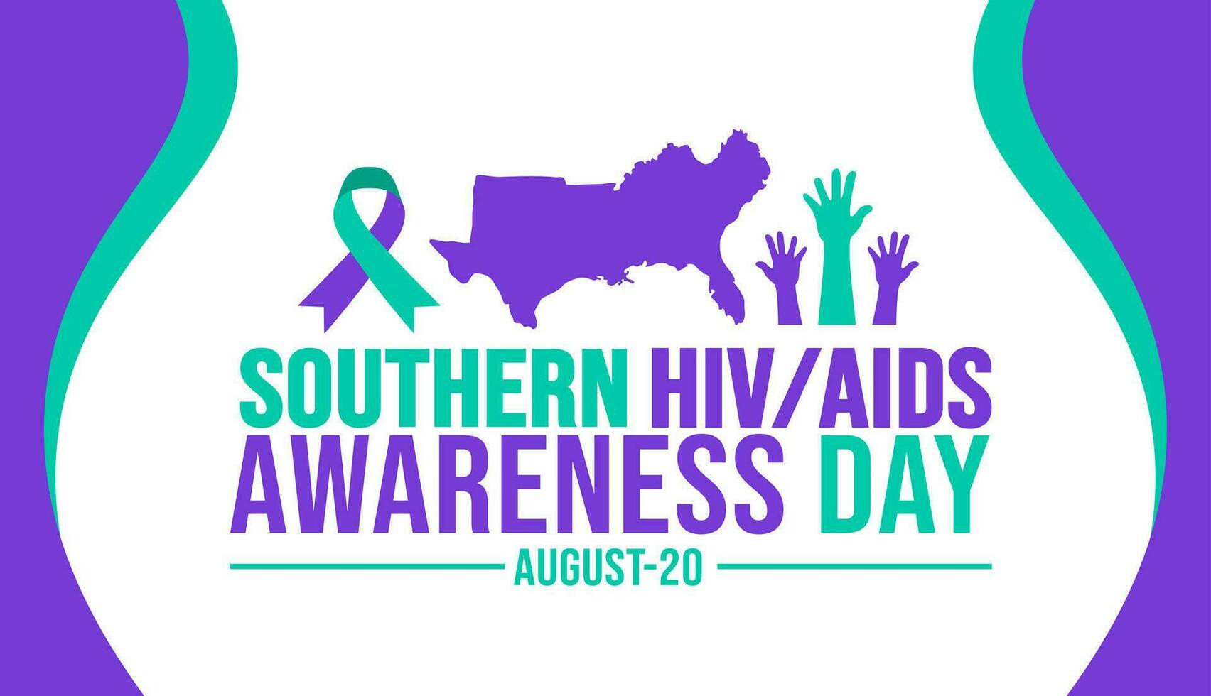 Southern HIV AIDS Awareness Day background template. Holiday concept. background, banner, placard, card, and poster design template with text inscription and standard color. vector illustration.