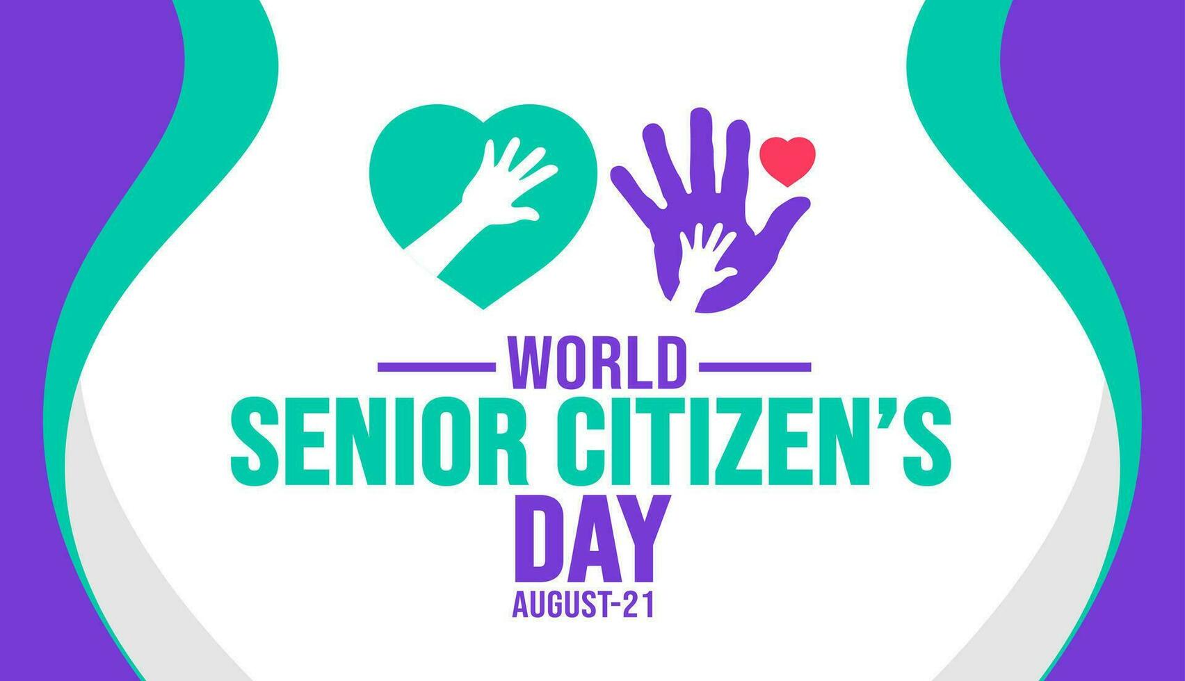 World Senior Citizens Day background template. Holiday concept. background, banner, placard, card, and poster design template with text inscription and standard color. vector illustration.