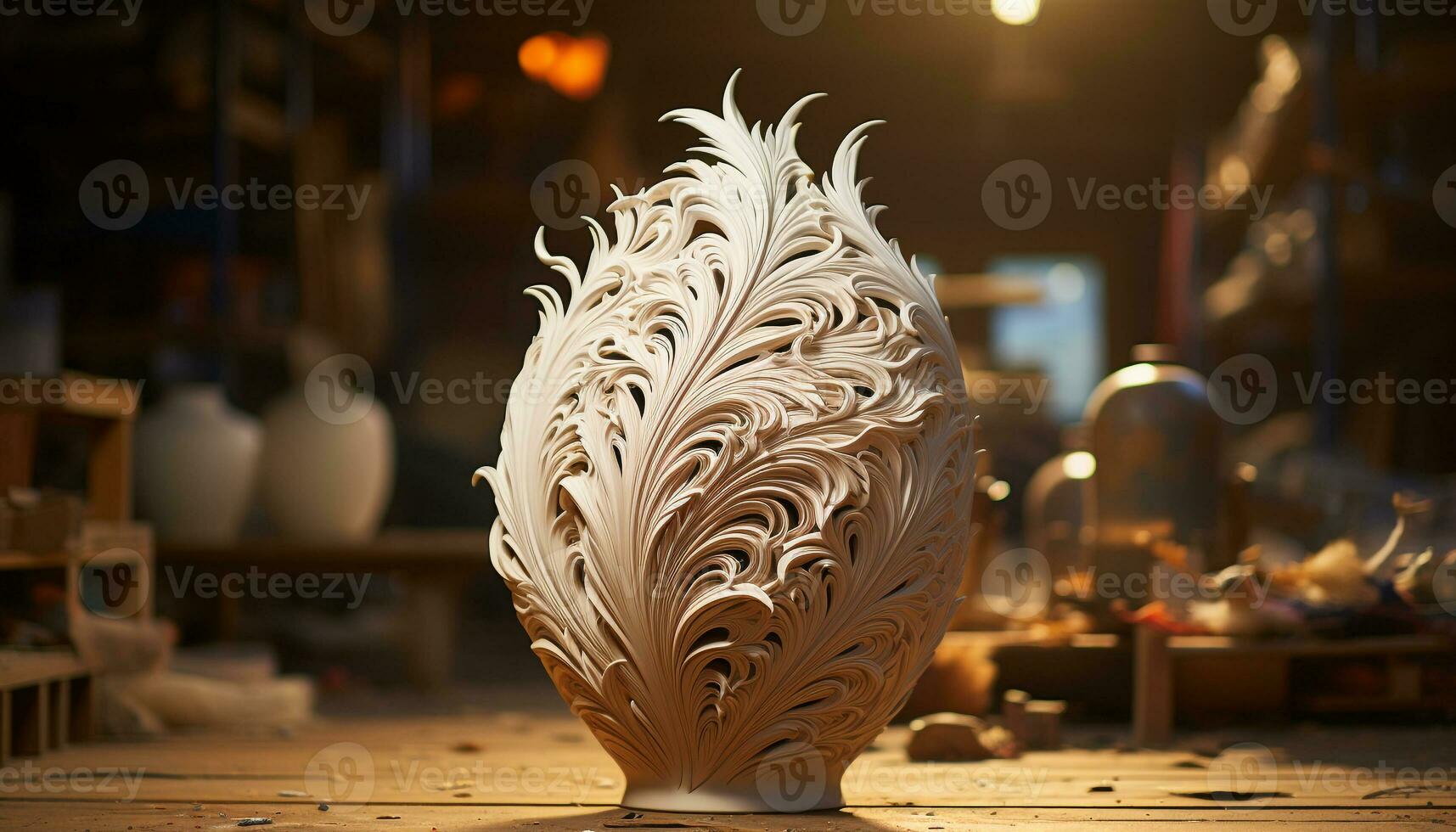 Elegant old fashioned vase showcases ornate pottery craftsmanship and