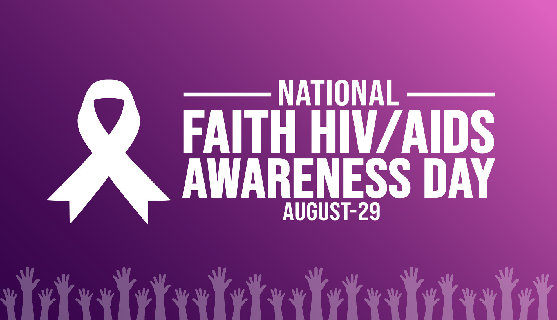 National Faith HIV AIDS Awareness Day background template. Holiday