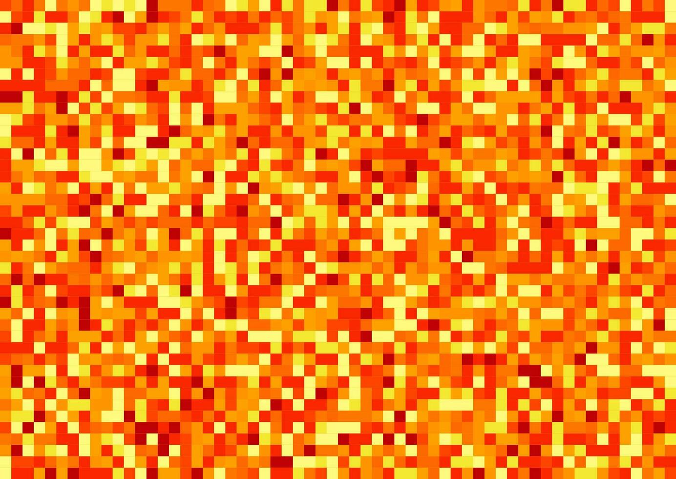 abstract background with pixel pattern in bright orange and yellow colours vector